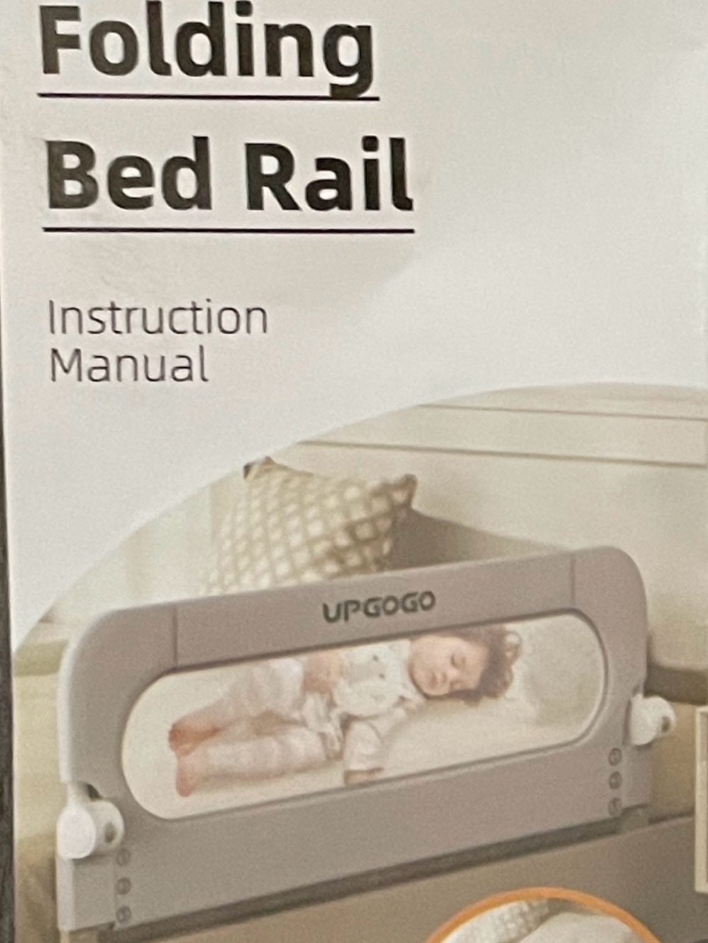 UPGOGO Folding Bed Rail - Gray Safety Guard